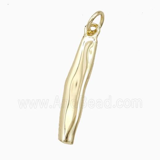 Copper Stick Pendant Gold Plated