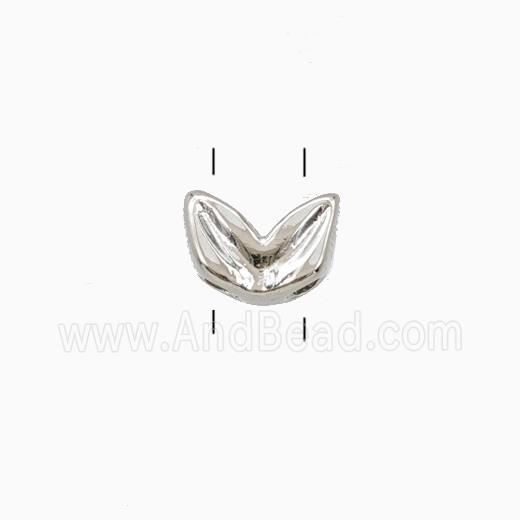 Copper Butterfly Beads 2holes Platinum Plated