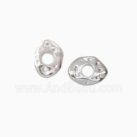 Copper Eye Beads Platinum Plated