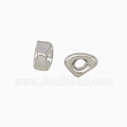 Copper Eye Beads Platinum Plated