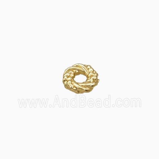 Copper Rings Spacer Beads Gold Plated