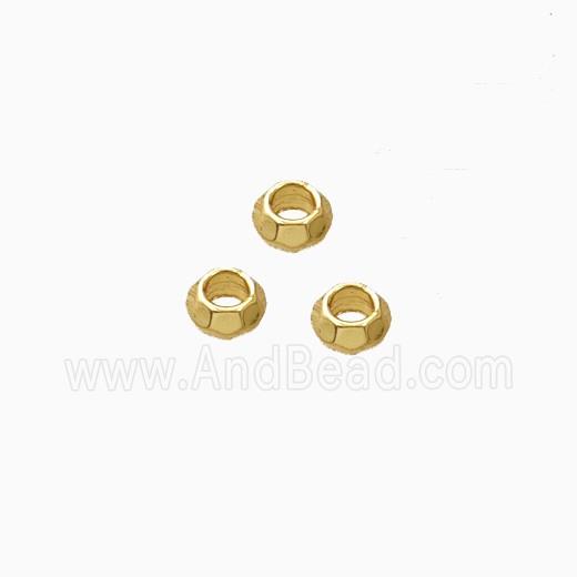 Copper Rondelle Spacer Beads Gold Plated