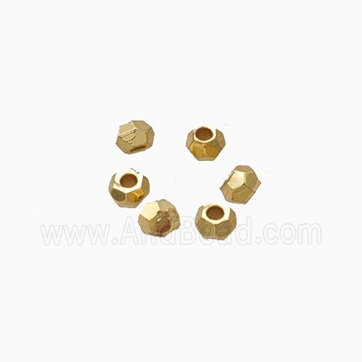 Copper Polyhedron Beads Gold Plated
