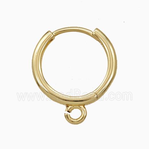 Copper Hoop Earrings Gold Plated