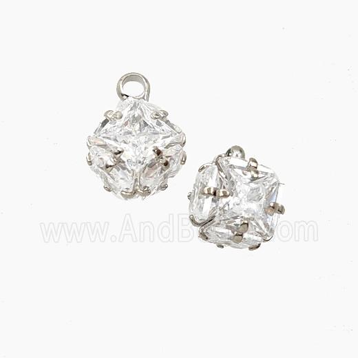 Copper Pendant Pave Zircon, Gold Plated