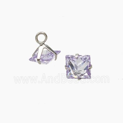 Purple Cubic Zirconia Diamond Pendant