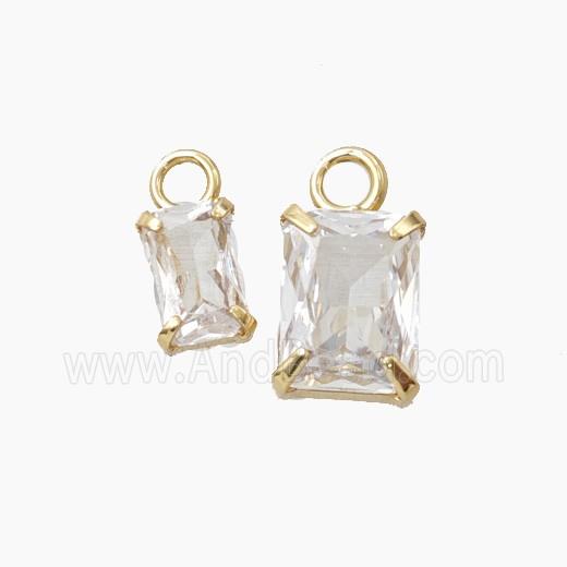 Copper Pendant Pave Zircon, Gold Plated
