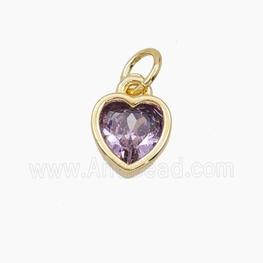 Copper Pendant Pave Zircon, Gold Plated