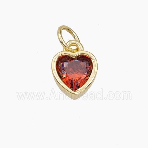Copper Pendant Pave Zircon, Gold Plated