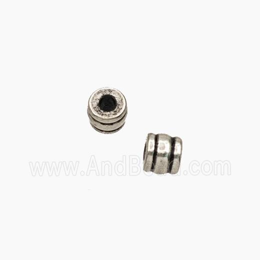 Copper Tube Beads Antique Silver