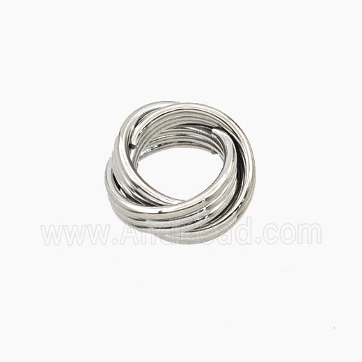 Copper Rings Beads Large Hole Platinum Plated