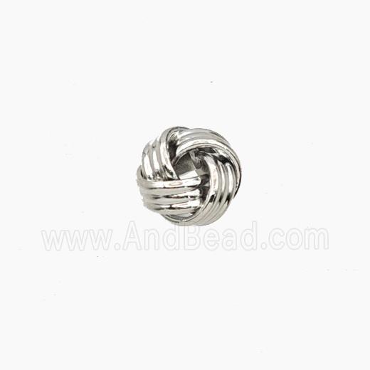 Copper Knot Beads Mobius Platinum Plated