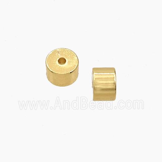 Copper Column Beads Gold Plated