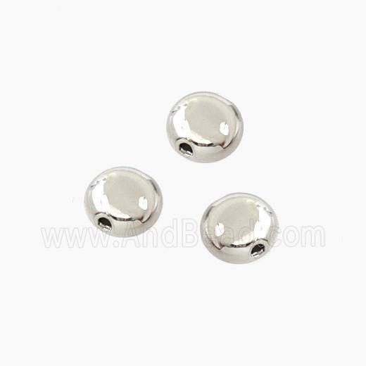Copper Button Beads Platinum Plated
