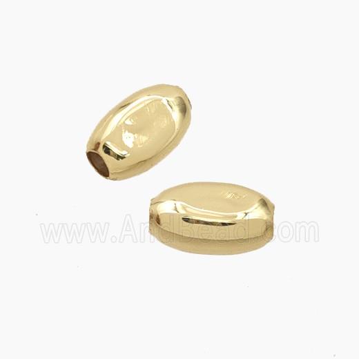 Copper Rice Beads Hammered Gold Plated
