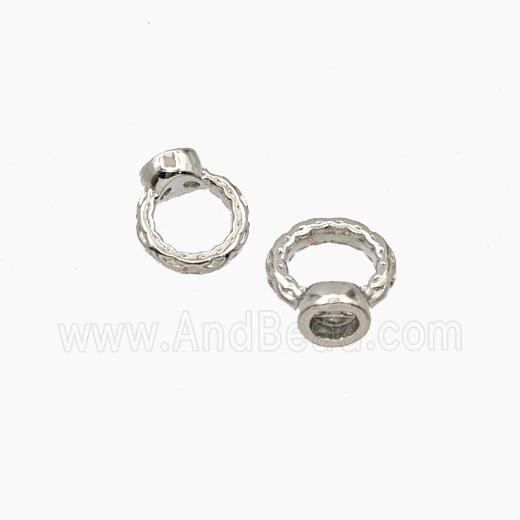 Copper Rings Bail Platinum Plated