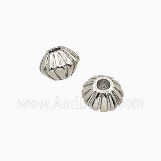 Copper Bicone Beads Platinum Plated