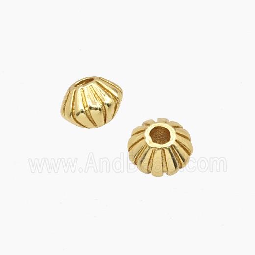 Copper Bicone Beads Gold Plated