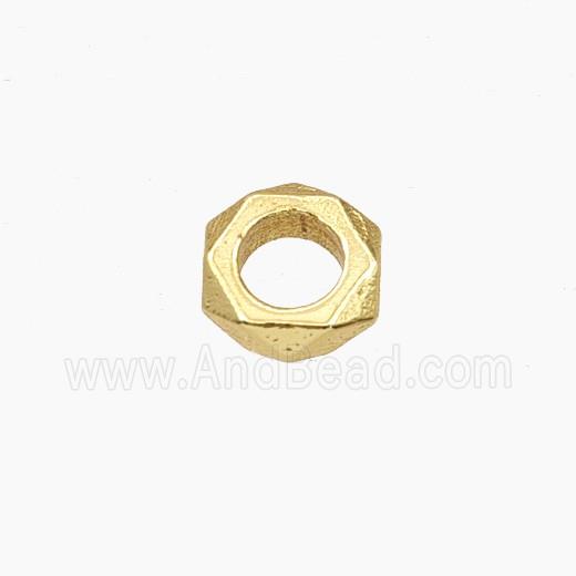 Copper Rings Beads Gold Plated