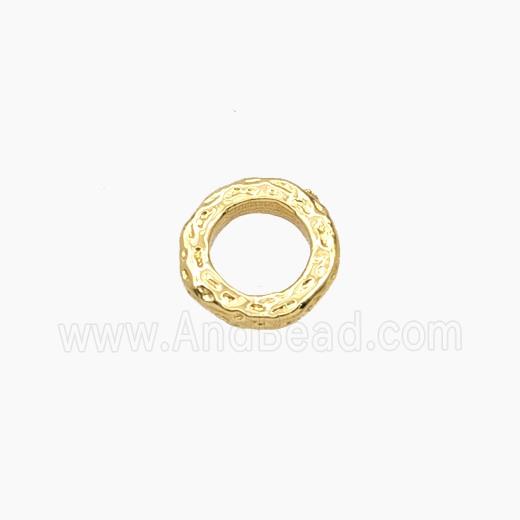 Copper Closed Jumprings Hammered Gold Plated