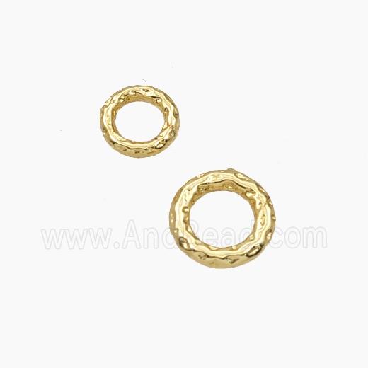 Copper Close Jumprings Hammered Gold Plated