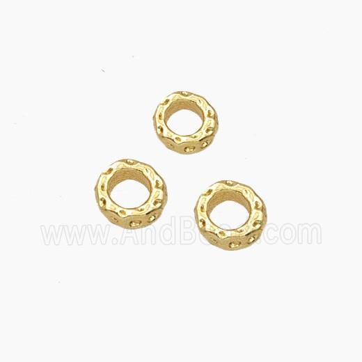 Copper Closed Jumprings Hammered Gold Plated