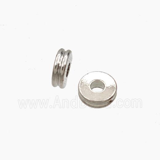 Copper Heishi Spacer Beads Platinum Plated