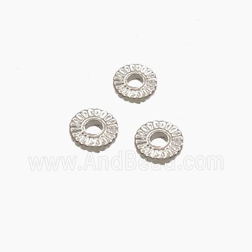 Copper Heishi Spacer Beads Platinum Plated