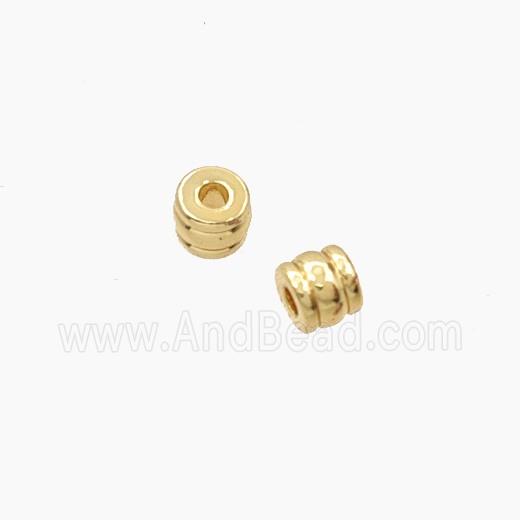 Copper Tube Beads Gold Plated