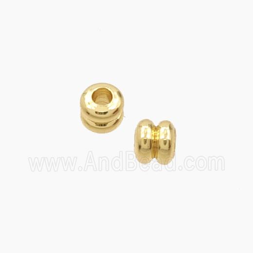 Copper Tube Beads Gold Plated
