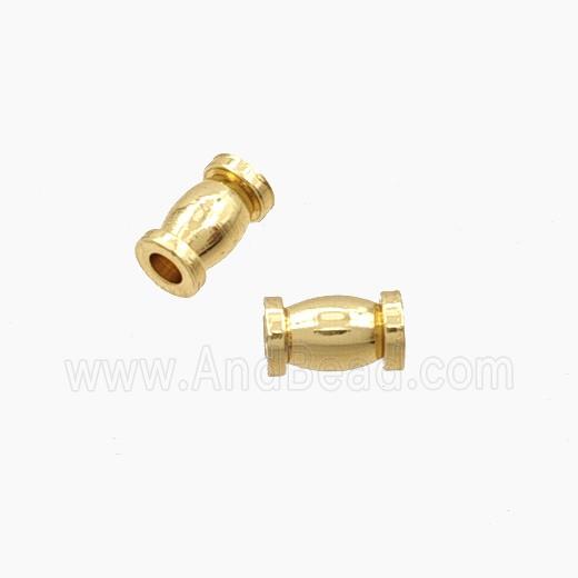Copper Tube Beads Gold Plated