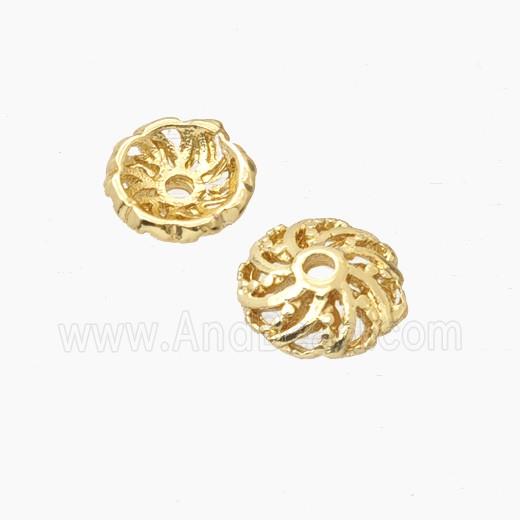 Copper BeadCaps Gold Plated
