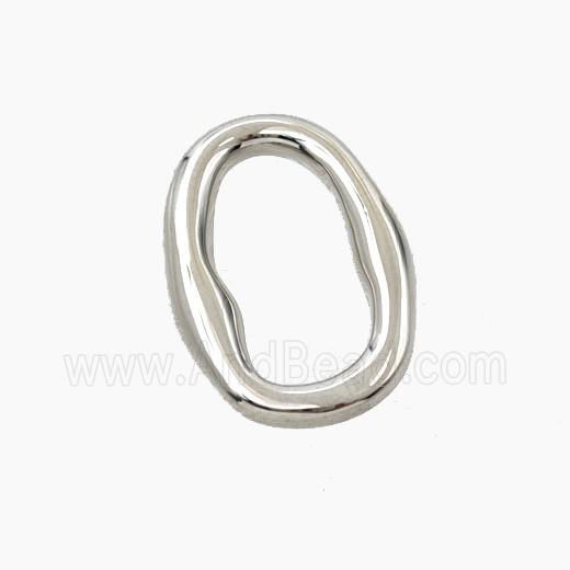 Copper Oval Connector Platinum Plated