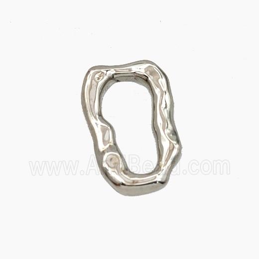 Copper Oval Connector Platinum Plated