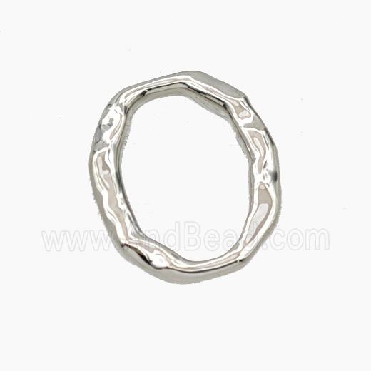 Copper Oval Connector Platinum Plated