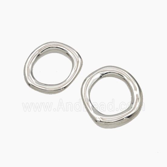 Copper Oval Connector Platinum Plated
