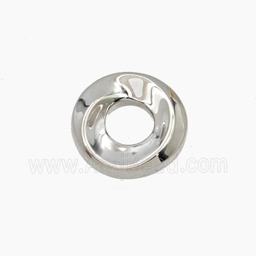 Copper Circle Beads Platinum Plated