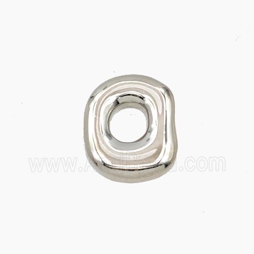 Copper Circle Beads Platinum Plated