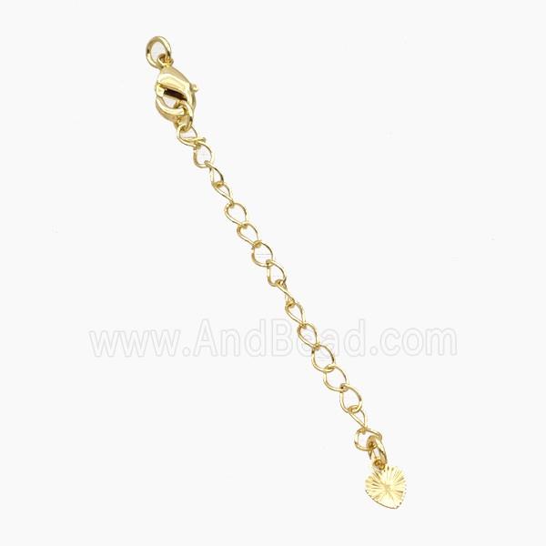 Copper Necklace Extender Gold Plated