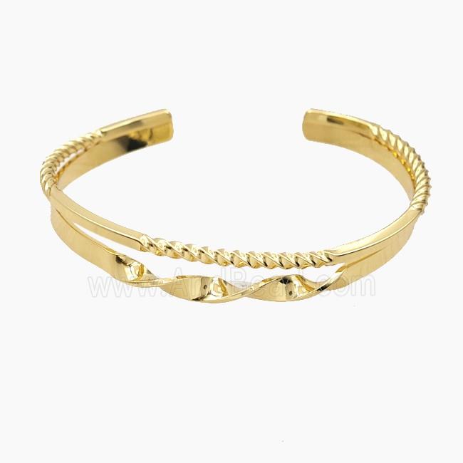 Copper Bracelet, Gold Plated