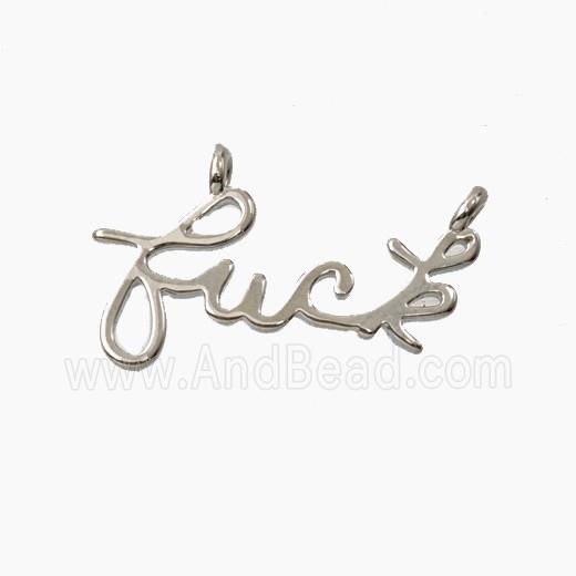 Copper Fuck Pendant 2loops Platinum Plated