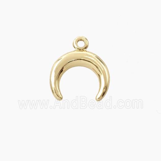 Copper Crescent Moon Pendant Gold Plated