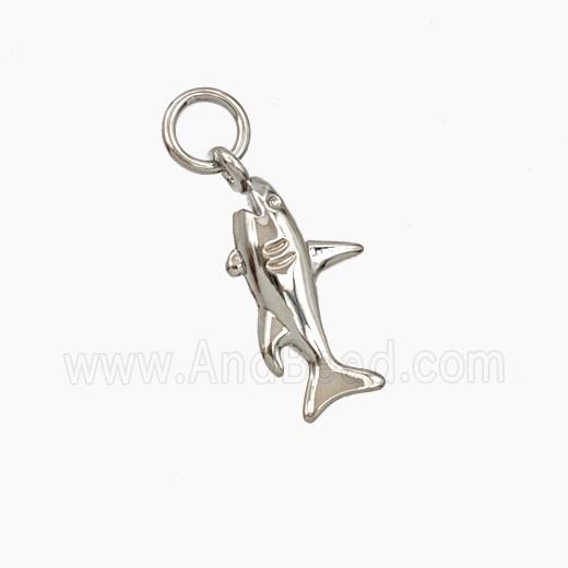 Copper Shark Pendant Platinum Plated