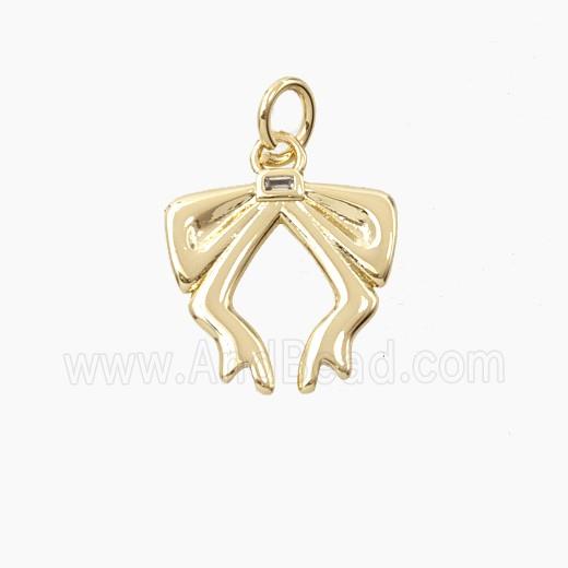 Copper Bowknot Pendant Gold Plated