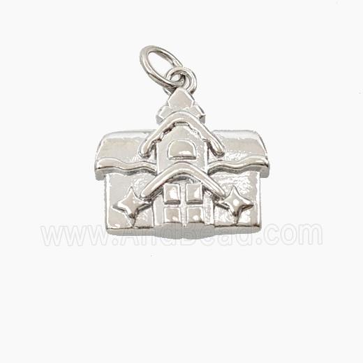 Copper House Pendant Platinum Plated