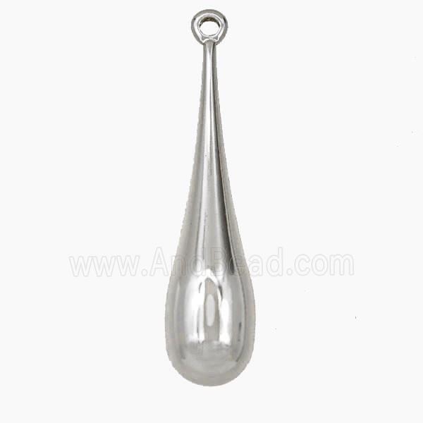 Copper Teardrop Pendant Platinum Plated