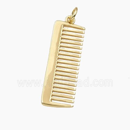 Copper Pendant Pave Zircon, Gold Plated