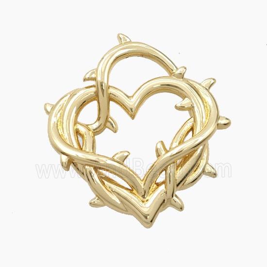 Copper Pendant Pave Zircon, Gold Plated