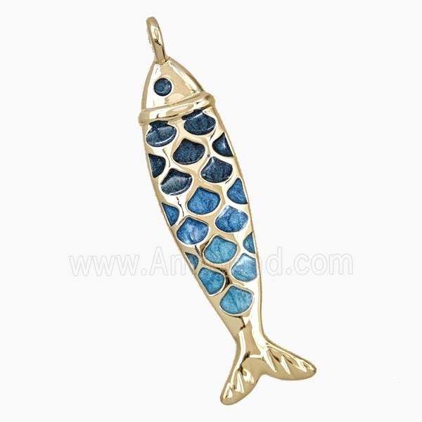 Copper Pendant Pave Zircon, Gold Plated