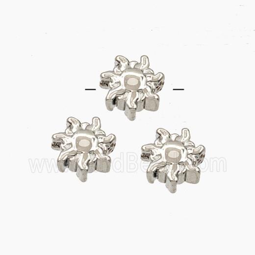 Copper Sun Beads Platinum Plated